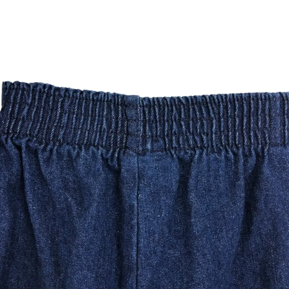 Cascade Blues Vintage Elastic Waist 100% Cotton Denim Jeans Size 10 Short NOS - Picture 6 of 11